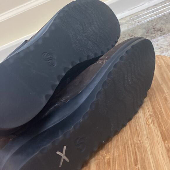 Clarks Cloud-steppers Caddell Tropic brown women’s size 9.5 wedge ankle boot - Picture 4 of 7